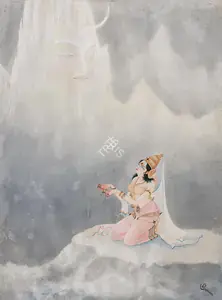Haldar, A.K. (Artist). Untitled (Princess), mid 1940s | Painting