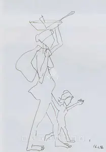 Hore, Somnath (Artist). Woman And Child, 1986 | Drawing