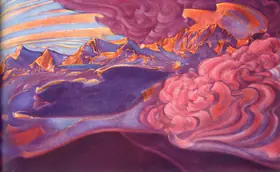 Roerich, Svetoslav (Artist). Sunset in the Himalayas, n.d. | Painting