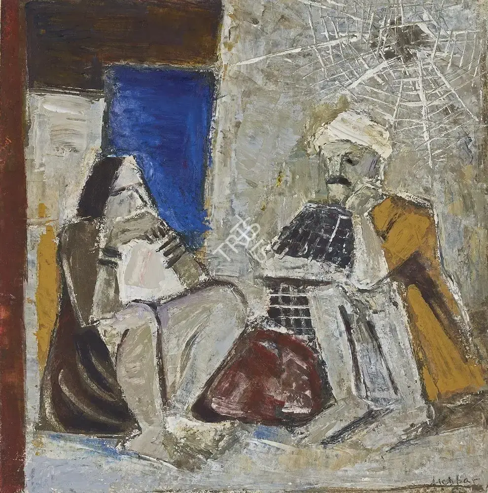 K.K. Hebbar (Artist), Untitled (Farmers), 1950, Painting