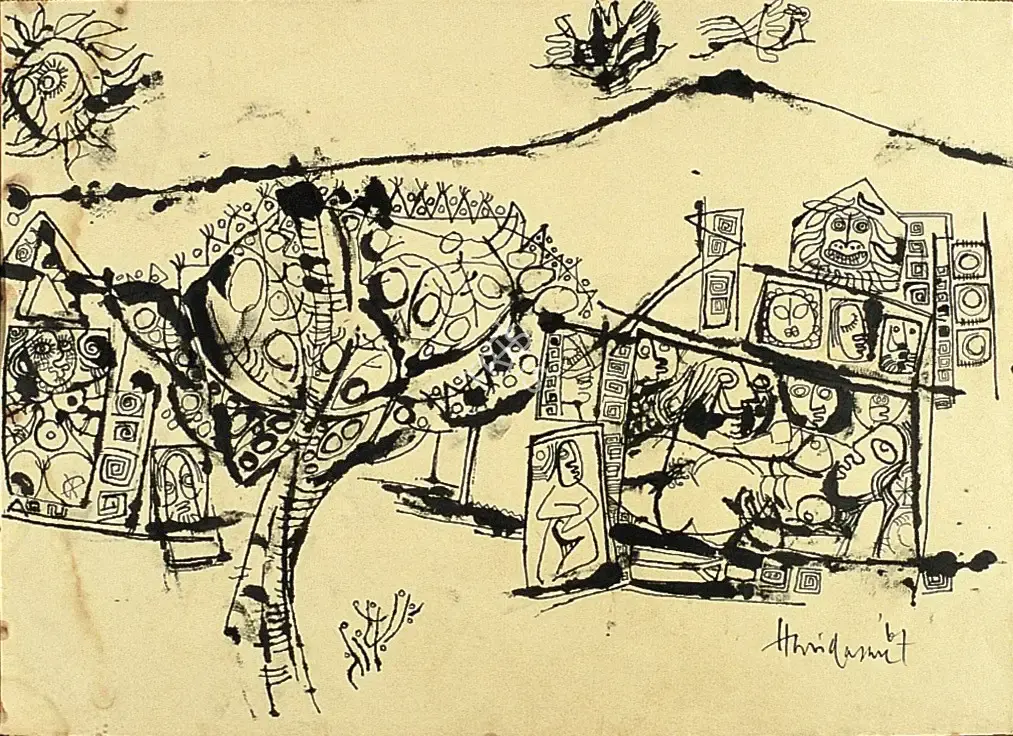 K.V. Haridasan (Artist), Untitled, 1967, Painting