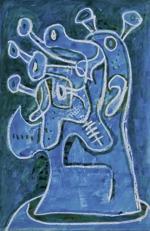 F.N. Souza (Artist), Untitled (Head), 1966, Painting