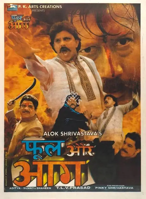 Alok Shrivastava (Producer), Phool Aur Aag, 1999, Full Sheet Poster