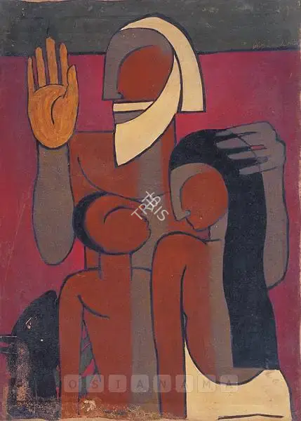 Biren De (Artist), Patriach, 1954, Painting