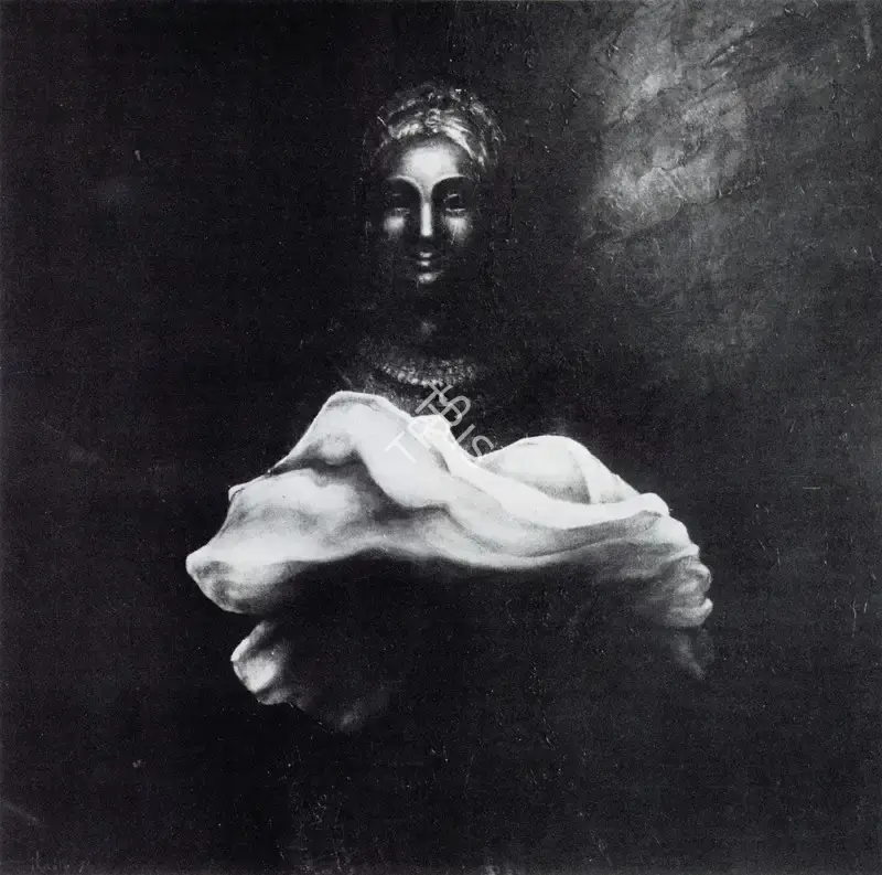 Bikash Bhattacharjee (Artist), She In The Night, 1974, Painting