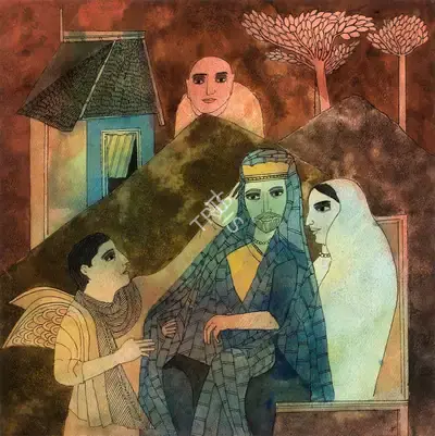Badri Narayan (Artist), The Investiture, 1999, Painting