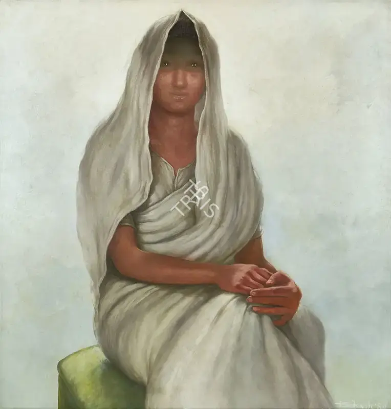 Bikash Bhattacharjee (Artist), Portrait of _____!, 1980, Painting