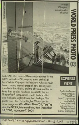 World Press Photo '03, 2003, Newspaper Clipping