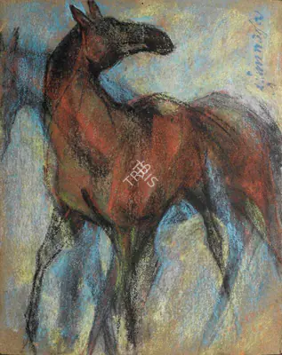 Sunil Das (Artist), Horse Series, Drawing