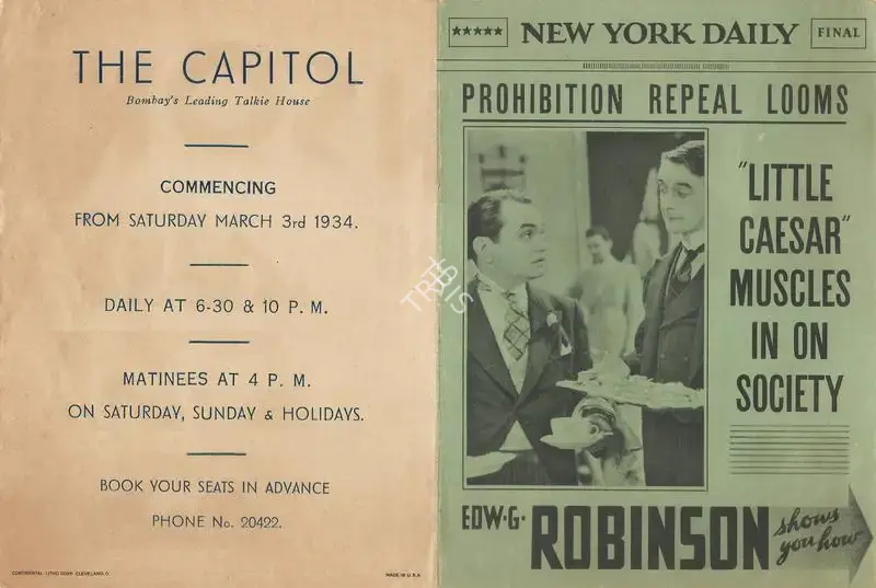 Roy Del Ruth (Director), The Little Giant, 1933, Handbill