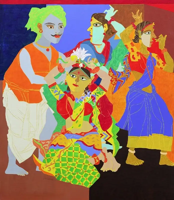 Goud, K. Laxma (Artist). Untitled, 2014 | Painting, Sa.Onl/04.12.14, 2014 · Saffronart