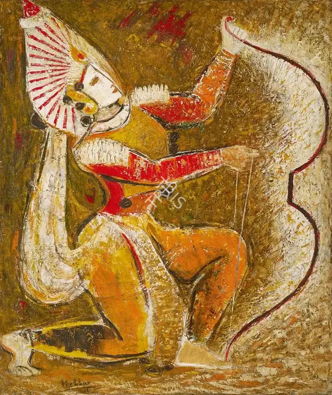 Hebbar, K.K. (Artist). A Yakshagana Dancer, 1962 | Painting, Pu.Mum/23.02.23, 2023 · Pundole