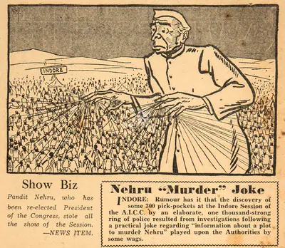 Basu Chatterjee (Cartoonist), Nehru Murder Joke, 1952, Cartoons