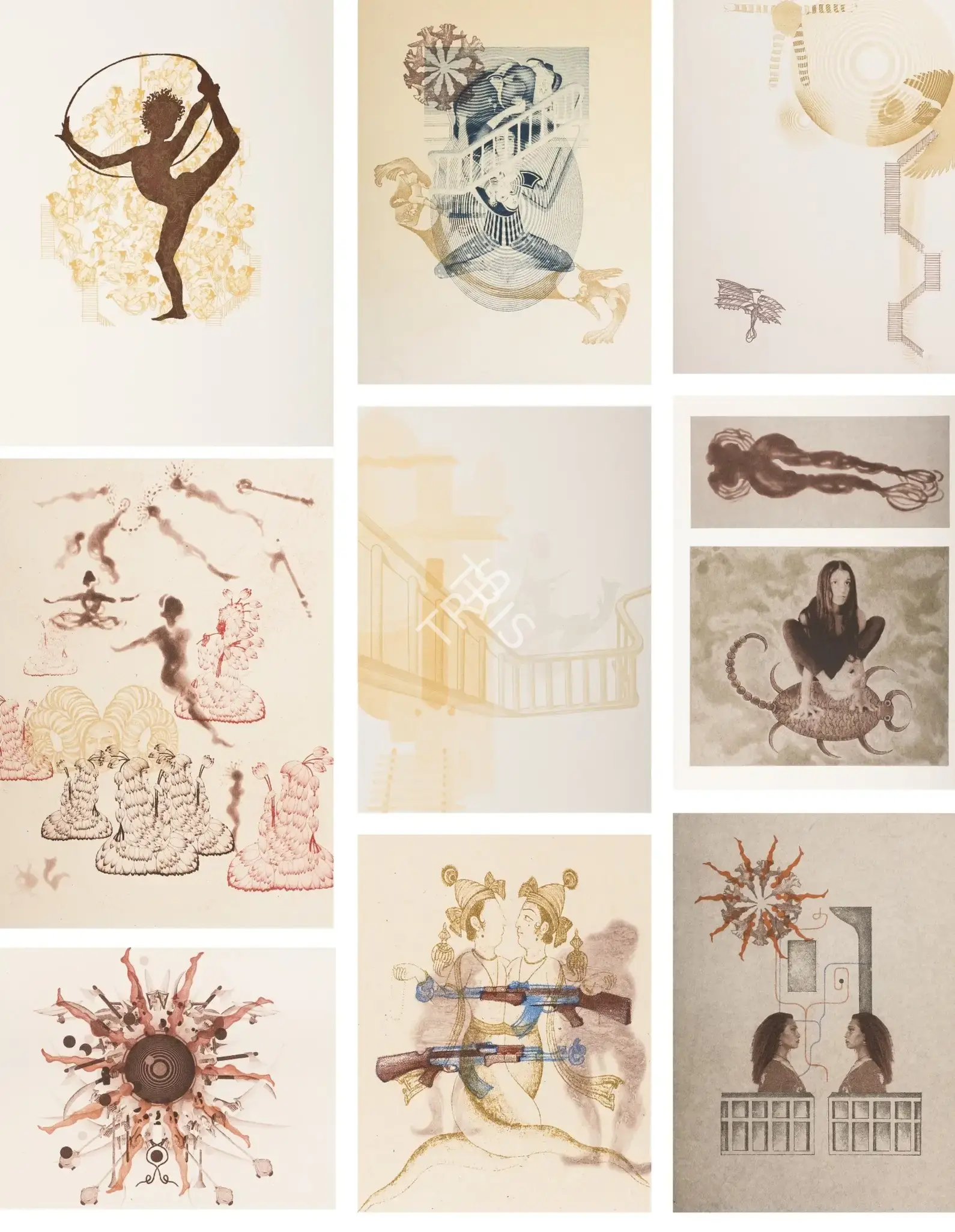 Shahzia Sikander (Artist), Nine Works, 2001, Graphic Art