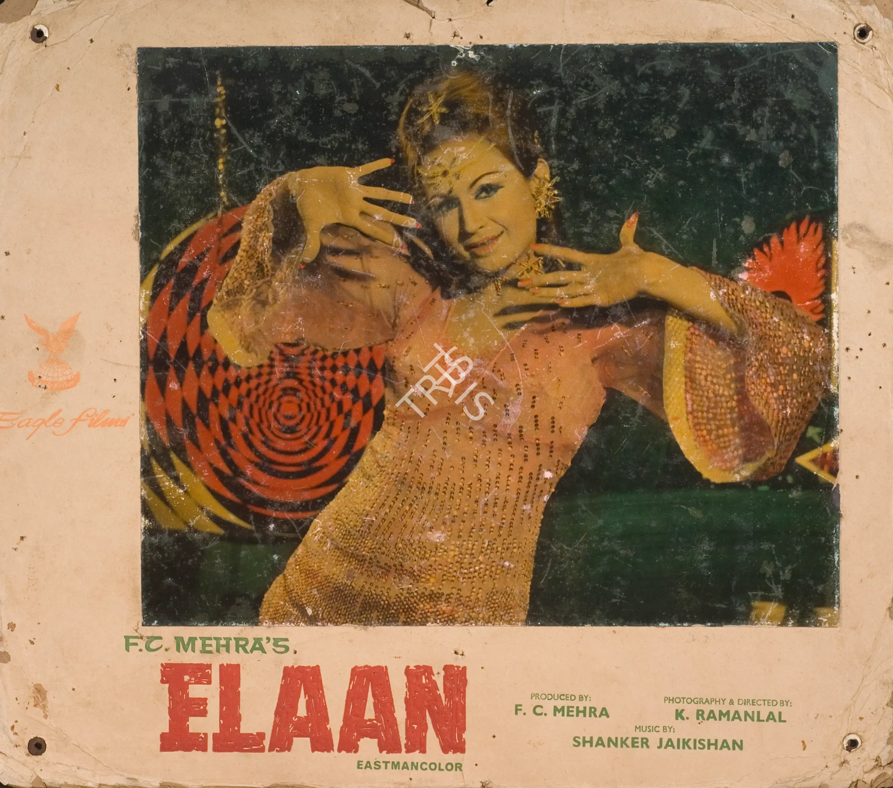 F.C. Mehra (Producer), Elaan, 1971, Photographic Still Mounted on Lobby Card