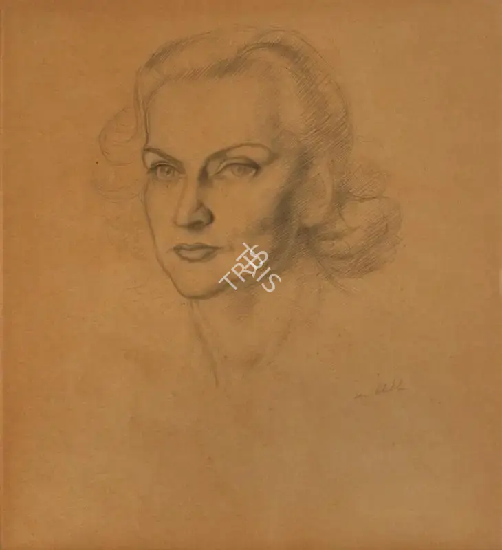 Bhabha, Homi J. (Artist). Portrait Of A Lady, n.d. | Drawing, Pu.Mum/13.10.11, 2011 · Pundole