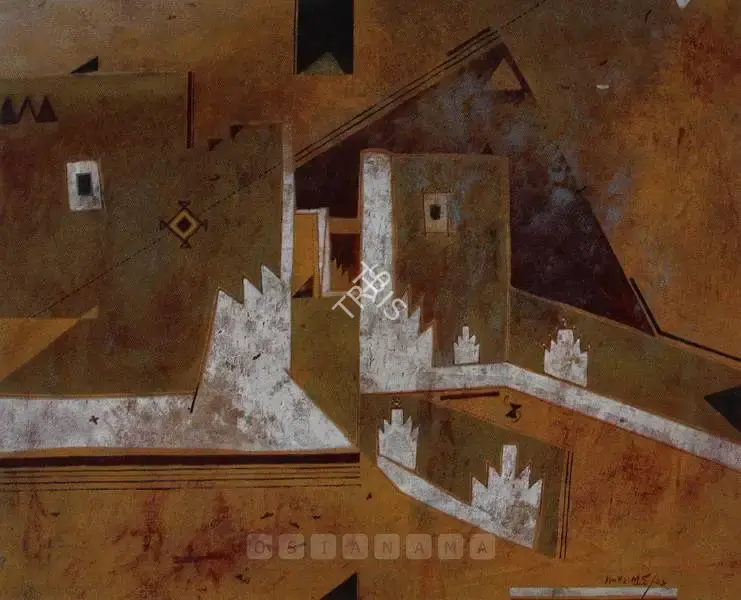 Ganesh Haloi (Artist), Composition, 1996, Painting