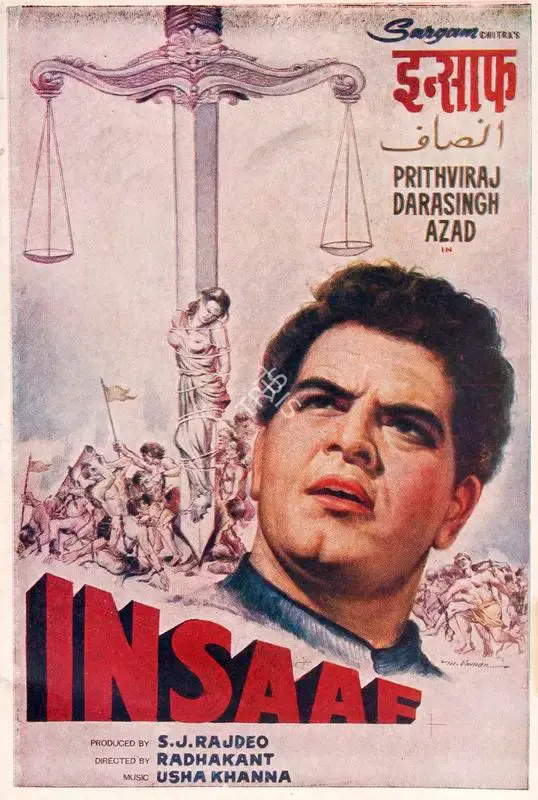 S.J. Rajdeo (Producer), Insaaf, 1966, Song-Synopsis Booklet