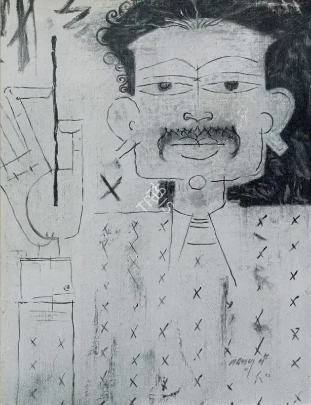 Laxman Pai (Artist), The Painter, 1953, Painting