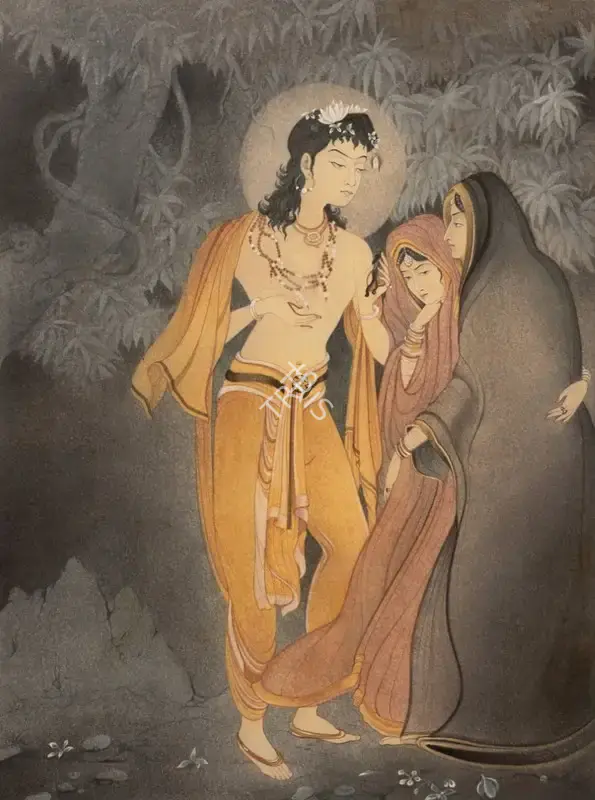 Majumdar, Kshitindranath (Artist). Untitled, n.d. | Painting, Sa.Onl/14.12.23, 2023 · Saffronart
