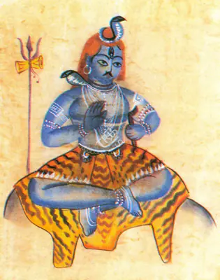 Kalighat School (Artist), Hindu Deity, 1910, Painting