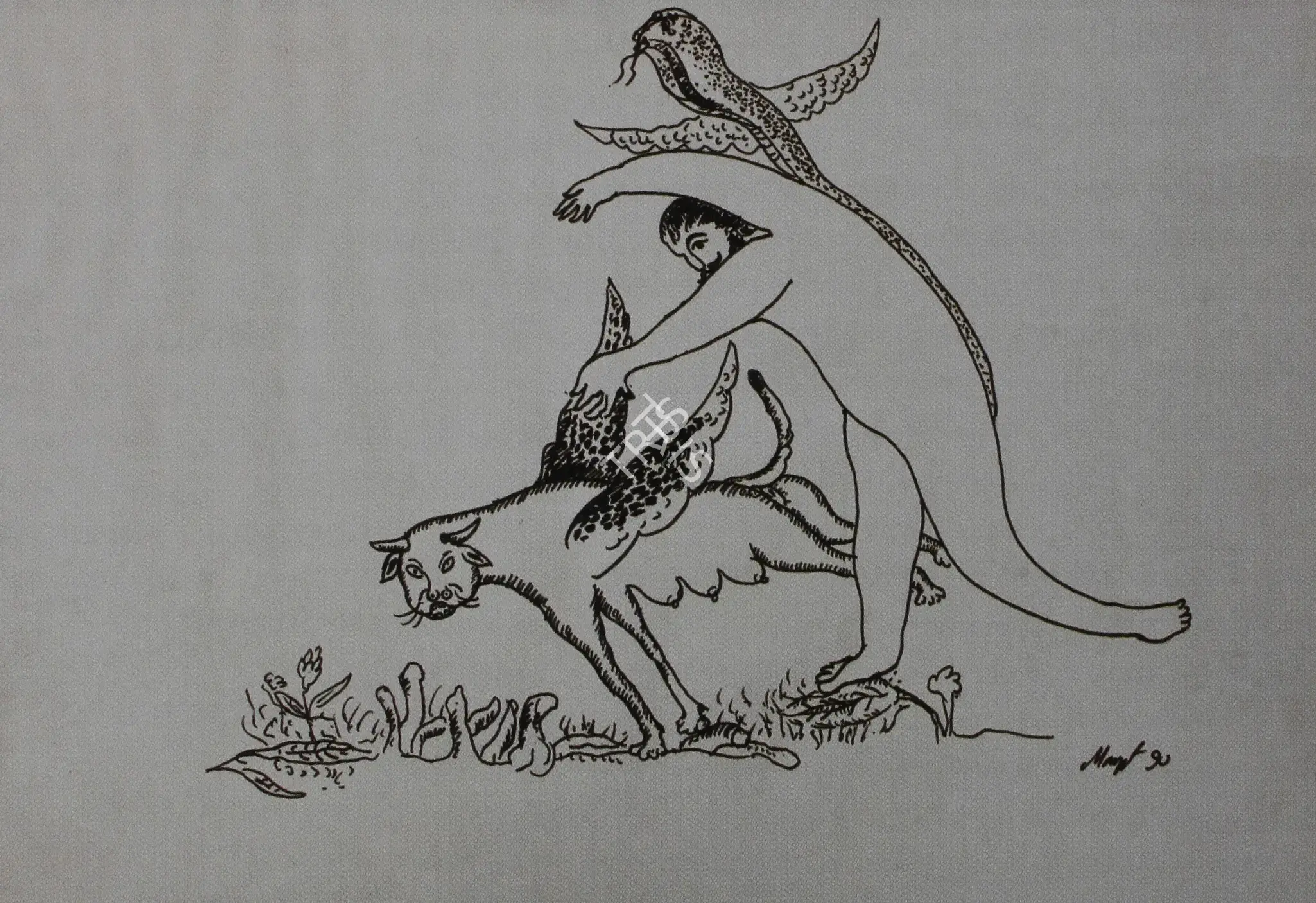 Manjit Bawa (Artist), Untitled, 1990, Drawing