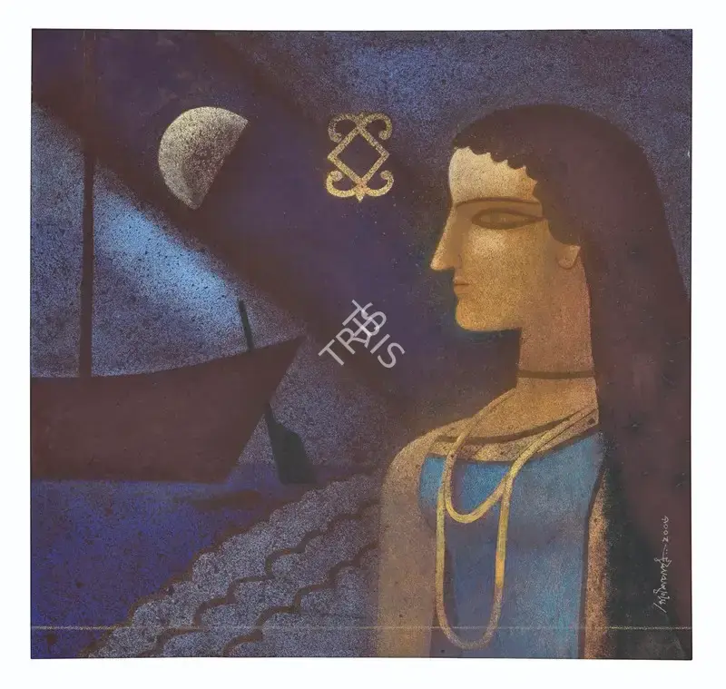 Pyne, Ganesh (Artist). The Moon, 2006 | Painting, Ch.NeY/22.09.21, 2021 · Christie's