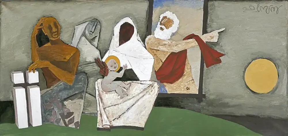 Husain, M.F. (Artist). Paradoxa, c.1970 | Painting, AG.Onl/30.04.23, 2023 · Asta Guru