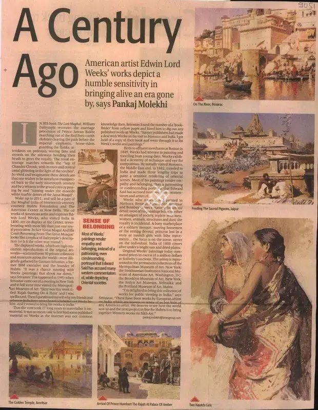 Pankaj Molekhi (Reporter), A Century Ago, 2011, Newspaper Clipping