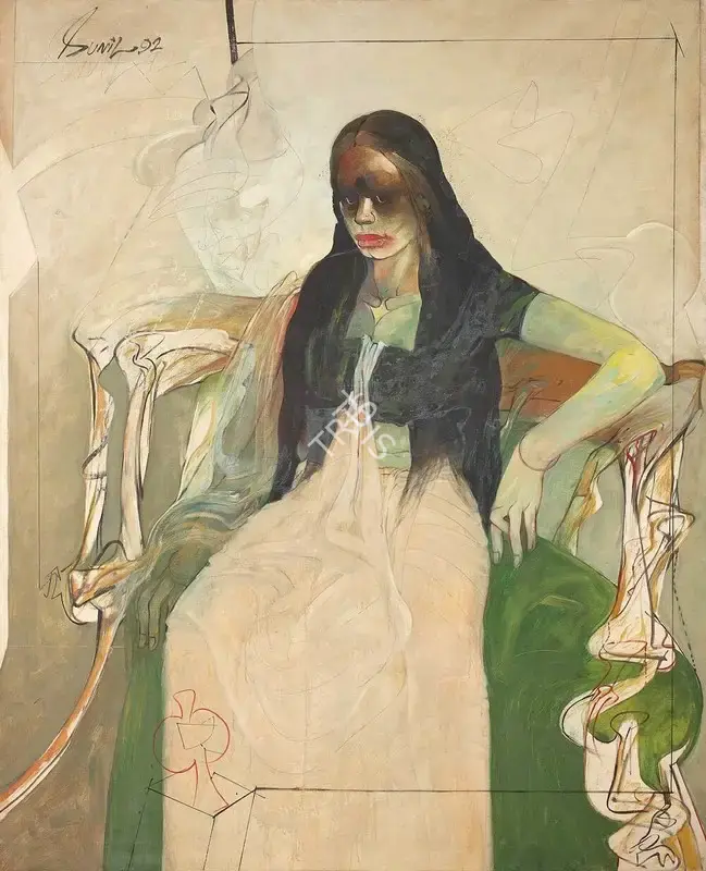 Das, Sunil (Artist). Untitled, 1992 | Painting, AG.Onl/28.10.23, 2023 · Asta Guru