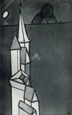 Akbar Padamsee (Artist), Landscape, 1953, Painting
