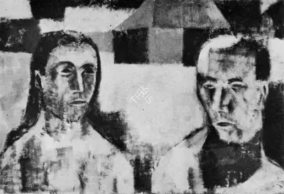 Akbar Padamsee (Artist), Farmers, 1960, Drawing