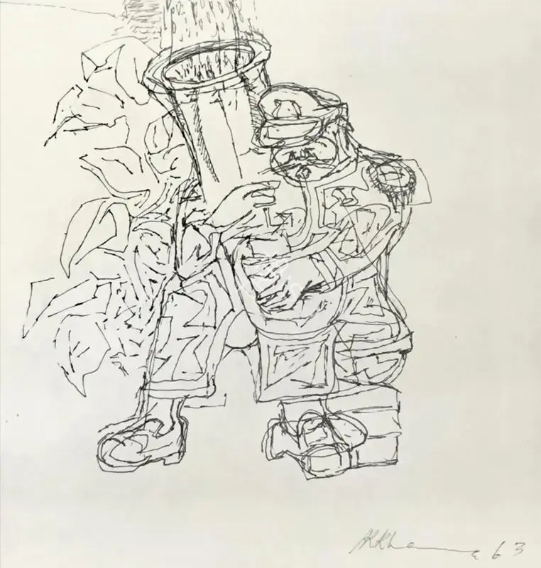 Krishen Khanna (Artist), Untitled, 1963, Drawing