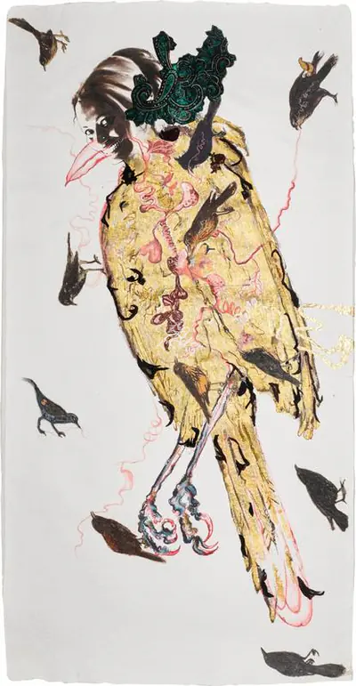 Mithu Sen (Artist), Perhaps you 2, 2007, Painting