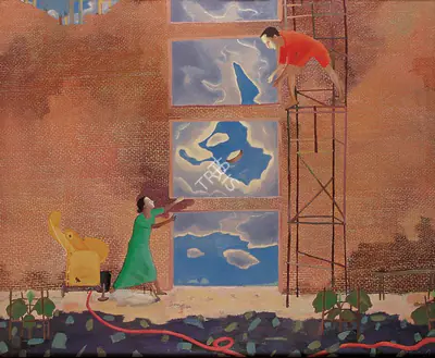 K.P. Reji (Artist), Otherness, 2002, Painting