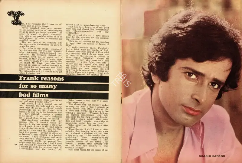 Vijaya Irani (Interviewer), Frank Reasons for So Many Bad Films, 1973, Conversation