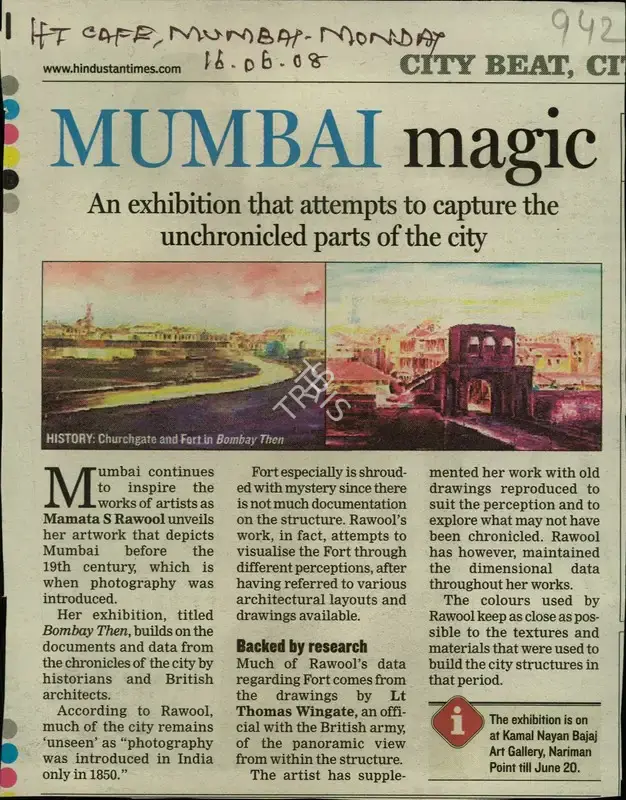 Mumbai Magic, 2008, Newspaper Clipping