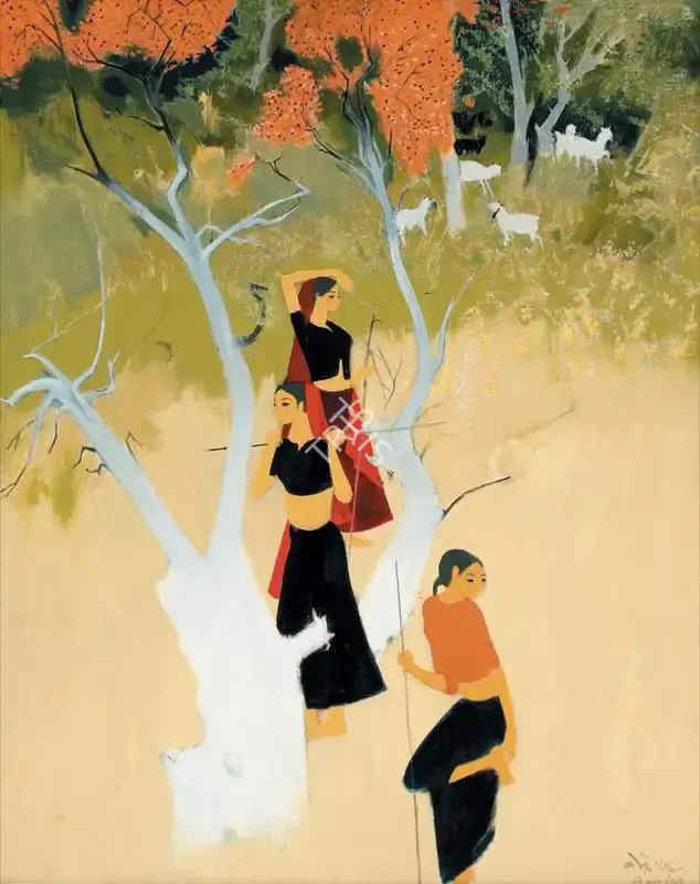 N.S. Bendre (Artist), Untitled, 1976, Painting