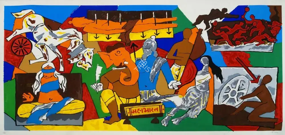 M.F. Husain (Artist), Mahabharata series, Graphic Art