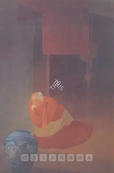M.A.R. Chughtai (Artist), The Merchant, Painting