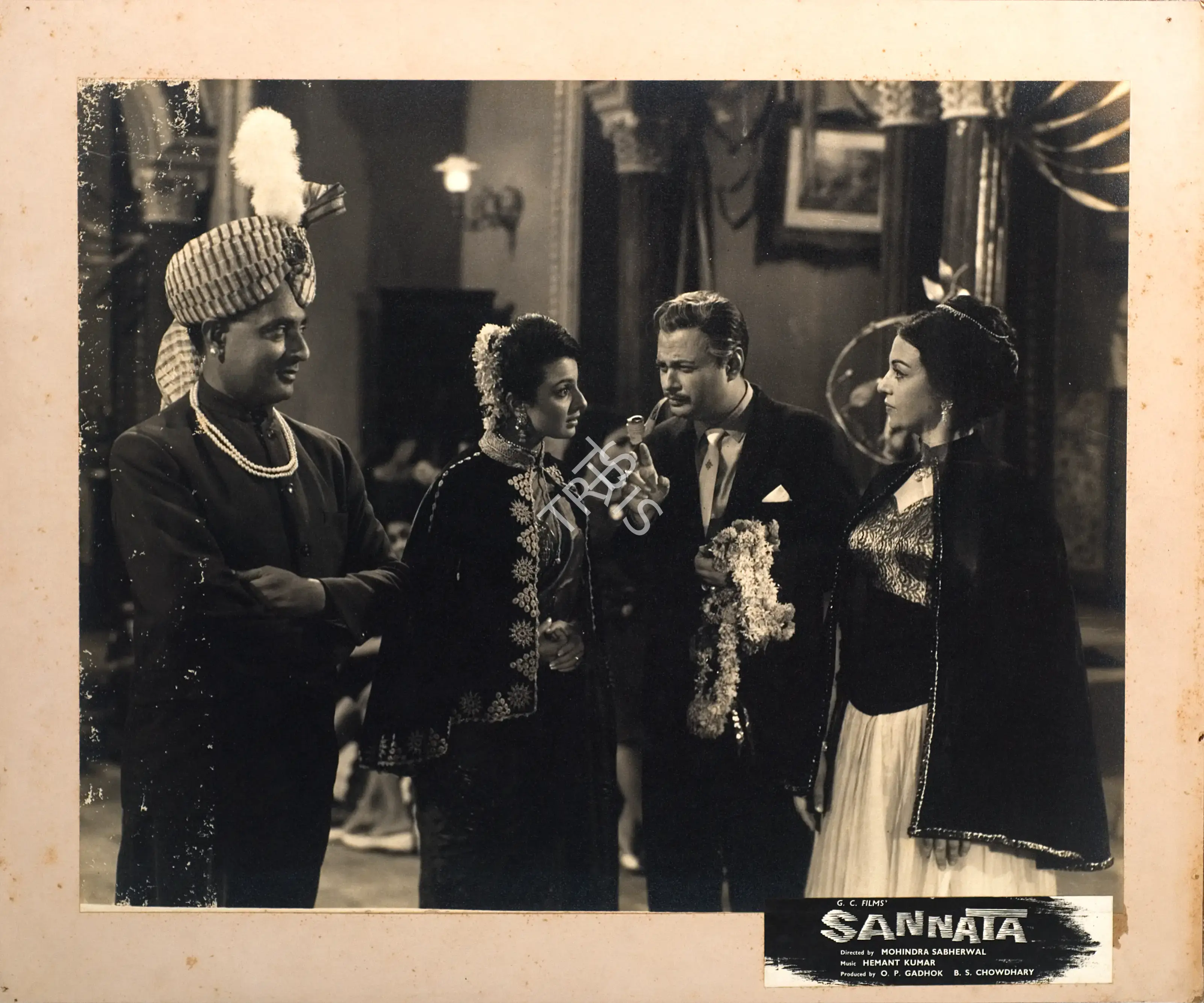 B.S. Chowdhary (Producer), Sannata, 1966, Photographic Still Mounted on Lobby Card