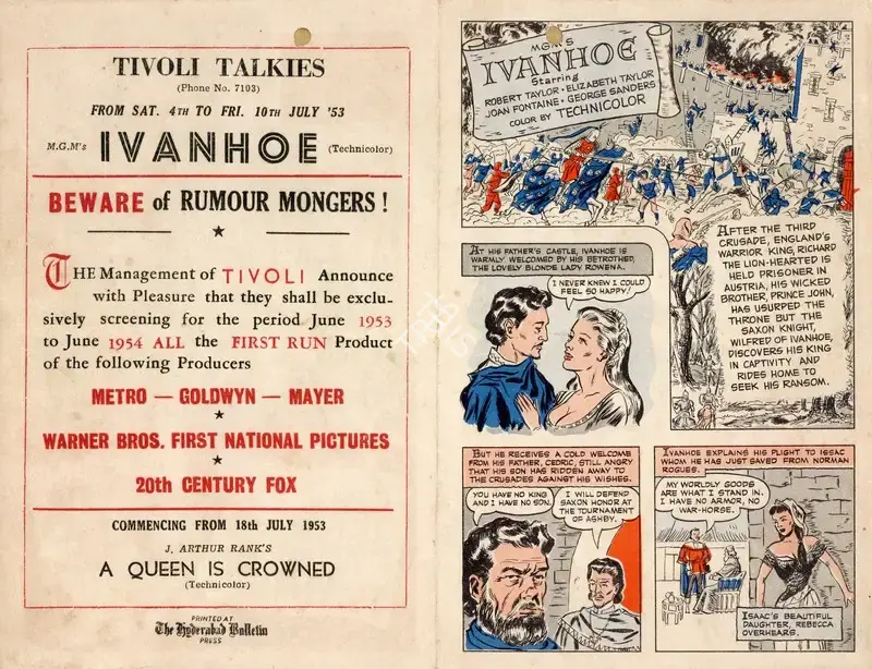 Richard Thorpe (Director), Ivanhoe, 1952, Handbill
