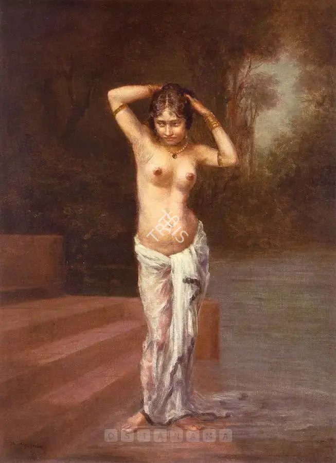 Mazumdar, Hemendranath (Artist). Untitled (Bather), n.d. | Painting, Ch.Lon/10.06.10, 2010 · Christie's