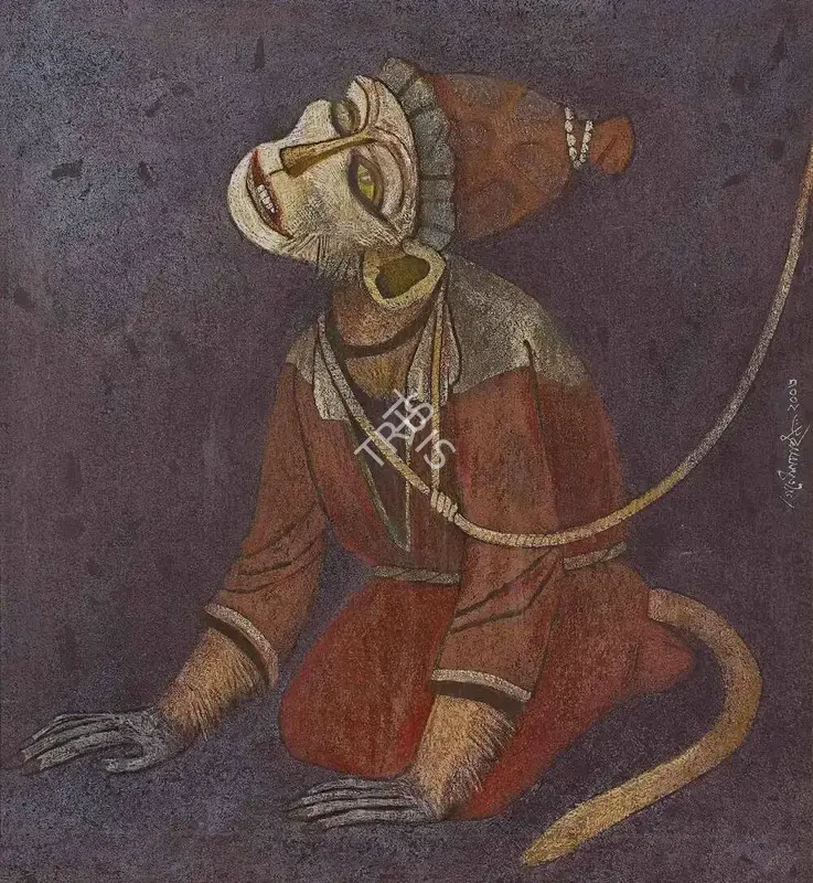 Pyne, Ganesh (Artist). The Clown, 2003 | Painting, AG.Onl/30.04.23, 2023 · Asta Guru