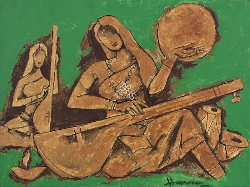 M.F. Husain (Artist), Meera, Painting