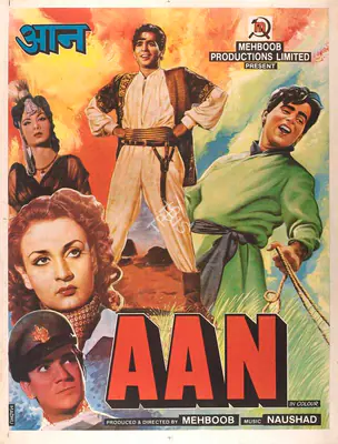 Mehboob (Producer), Aan, 1952, Full Sheet Poster
