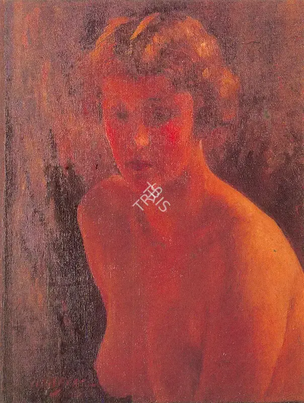 Atul Bose (Artist), Female Nude, 1926, Painting