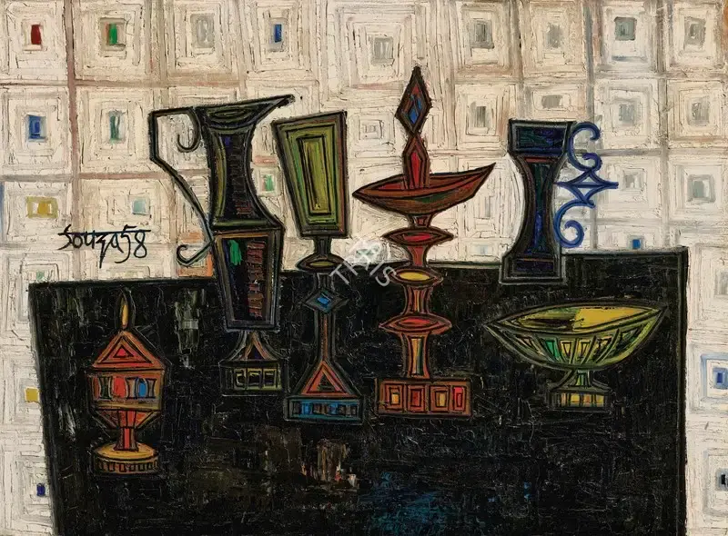 Souza, F.N. (Artist). Still Life, 1958 | Painting, Ch.NeY/23.03.22, 2022 · Christie's