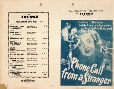 Jean Negulesco (Director), Phone Call from a Stranger, 1952, Handbill
