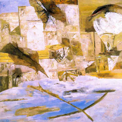 Ramkumar (Artist). Banaras, 2000 | Painting, Ch.Sin/01.04.01, 2000